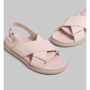 MARNI‎ Criss Cross Sandals shoes FBMS005201 leather Pink Women size 36 Us 6